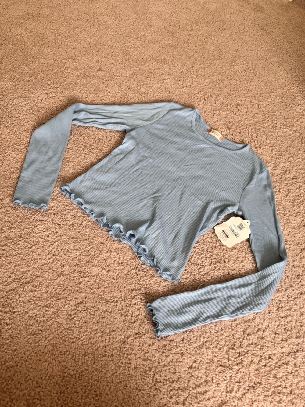 Altar'd State Light Blue Long Sleeve Top